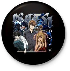 printfashion Death Note - Kitűző, hűtőmágnes - Fekete (14161550)