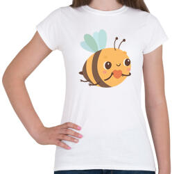 printfashion Méhecske szívvel - Női póló - Fehér (7587424)