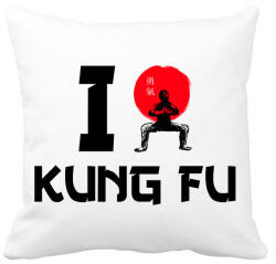 printfashion I love Kung Fu - Párnahuzat, Díszpárnahuzat - Fehér (9449267)