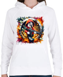 printfashion LEGO - A nagy pénzrablás - La casa de papel - Női kapucnis pulóver - Fehér (15385869)
