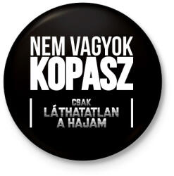 printfashion Láthatatlan a hajam - Kitűző, hűtőmágnes - Fekete (8259416)