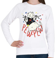 printfashion Pew pew madafakas hörcsög - Női pulóver - Fehér (11117800)