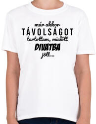 printfashion Távolságtartás - Gyerek póló - Fehér (2916750)
