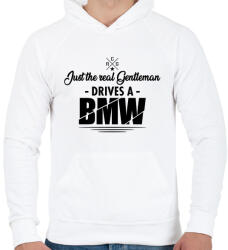 printfashion Just the real Gentleman - BMW - Férfi kapucnis pulóver - Fehér (4452451)