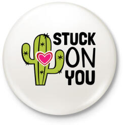 printfashion Stuck on you - Kitűző, hűtőmágnes - Fehér (3083784)