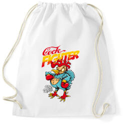 printfashion Harcos kakas - Sportzsák, Tornazsák - Fehér (41464)