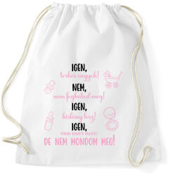 printfashion Igen, kislány lesz! - Sportzsák, Tornazsák - Fehér (7054791)