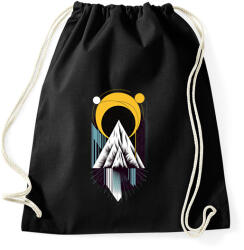 printfashion Hegy és hold minimalista dizájn - Sportzsák, Tornazsák - Fekete (13204563)