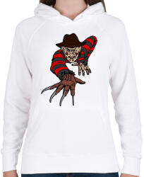 printfashion freddy - Női kapucnis pulóver - Fehér (10434461)