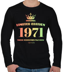 printfashion 1971 - Férfi hosszú ujjú póló - Fekete (4462403)