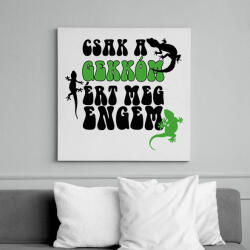 printfashion Csak a gekkóm - Vászonkép - Fehér (10784094)