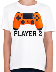 printfashion Player 2 PS4 páros póló - Gyerek póló - Fehér (2190170)
