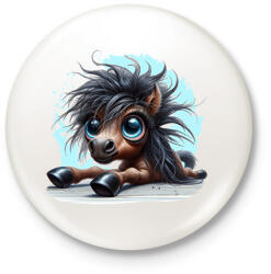 printfashion Kiscsikó - Kitűző, hűtőmágnes - Fehér (15688173)