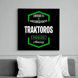 printfashion Traktoros prémium minőség - Vászonkép - Fekete (6647768)