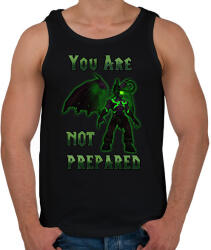 printfashion You Are Not Prepared - Férfi atléta - Fekete (1776800)