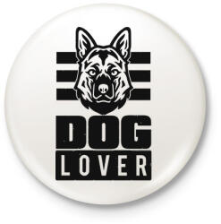 printfashion Dog Lover - Kitűző, hűtőmágnes - Fehér (3077841)