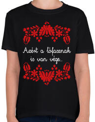 printfashion Azért a lófasznak is van vége. . . - Gyerek póló - Fekete (16375368)