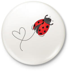 printfashion katicabogár - Kitűző, hűtőmágnes - Fehér (16100093)