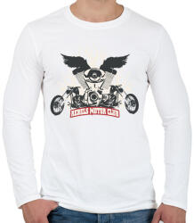 printfashion Lázadó Motor Club - Férfi hosszú ujjú póló - Fehér (4633764)