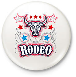 printfashion Rodeo Cowboy bika lovaglás - Kitűző, hűtőmágnes - Fehér (4676352)