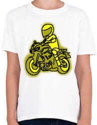 printfashion yamaha mt3 - Gyerek póló - Fehér (2927420)