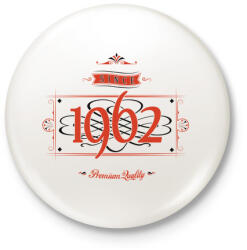 printfashion since-1962-red-black - Kitűző, hűtőmágnes - Fehér (3076508)