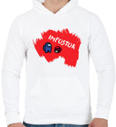 printfashion Impostor - Among us - Férfi kapucnis pulóver - Fehér (4065075)