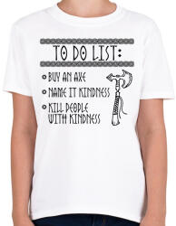 printfashion To do list - viking - Gyerek póló - Fehér (15513204)