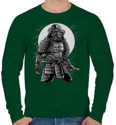 printfashion Szamuráj galaxis - Férfi pulóver - Sötétzöld (80775)