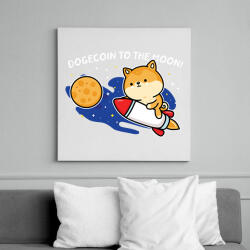 printfashion BITCOIN 4EVER 15 - Vászonkép - Fehér (6639683)