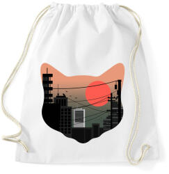 printfashion Macskák városa - Sportzsák, Tornazsák - Fehér (5239233)