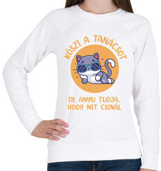 printfashion Köszi a tanácsot - Női pulóver - Fehér (7274276)