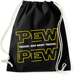printfashion Pew Pew beep boop - Sportzsák, Tornazsák - Fekete (8518264)