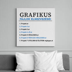 printfashion Grafikus fájlok elneveezései - Vászonkép - Fehér (7256728)
