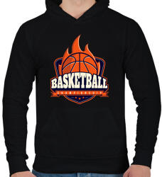 printfashion Kosárlabda - Férfi kapucnis pulóver - Fekete (16279390)