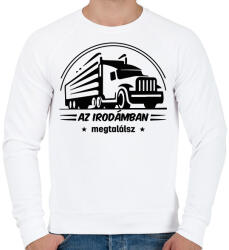 printfashion Kamionos iroda - Férfi pulóver - Fehér (13019292)