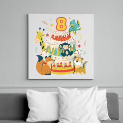 printfashion 8 éves - Vászonkép - Fehér (13277102)