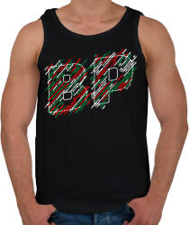 printfashion Budapest Red White Green - Férfi atléta - Fekete (5346177)