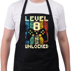printfashion 8. születésnapi ajándék gamereknek - Kötény - Fekete (11384693)