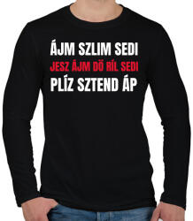 printfashion SLIM SHADY FONETIKUS - Férfi hosszú ujjú póló - Fekete (11430142)