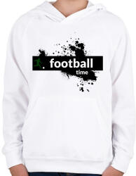 printfashion footballtime - Gyerek kapucnis pulóver - Fehér (2602519)