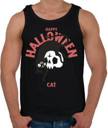 printfashion Halloween cat - Férfi atléta - Fekete (9525690)