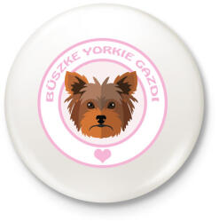 printfashion Büszke gazdi: Yorkie - Kitűző, hűtőmágnes - Fehér (3082377)