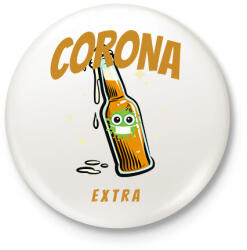 printfashion CORONA EXTRA - Kitűző, hűtőmágnes - Fehér (10210682)
