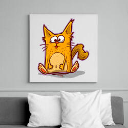 printfashion Macska - Vászonkép - Fehér (13945475)