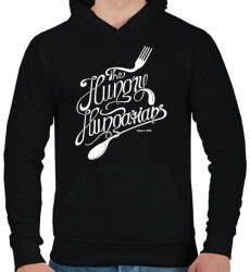 printfashion Hungry hungarians - Férfi kapucnis pulóver - Fekete (223169)
