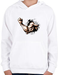 printfashion Kigyúrt kar - Gyerek kapucnis pulóver - Fehér (15668641)