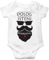 printfashion Szakállasnak lenni Isteni! - Baba Body - Fehér (1823783)