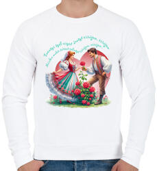 printfashion Tavaszi szél vizet áraszt. . . - Férfi pulóver - Fehér (15817326)