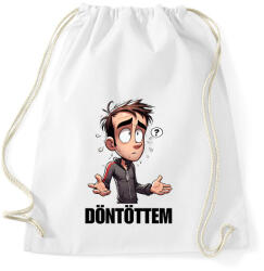 printfashion Döntöttem - Vicces mém karikatúra - Sportzsák, Tornazsák - Fehér (15701691)
